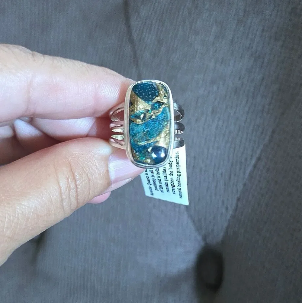 Shivam Apatite Quartz Statement Ring💍 - NWT